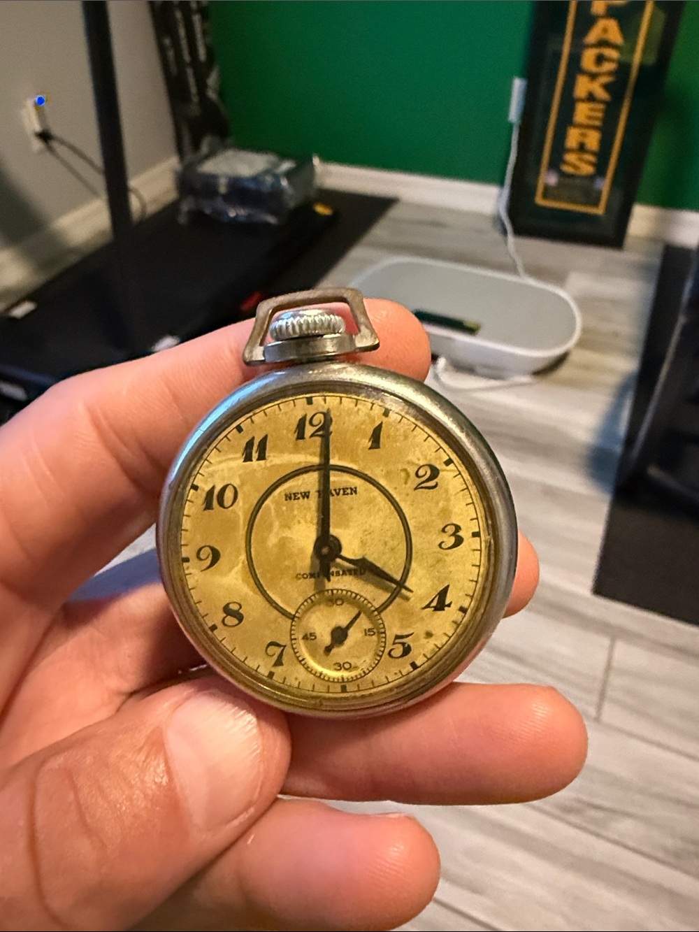 New Haven compensated pocket watch